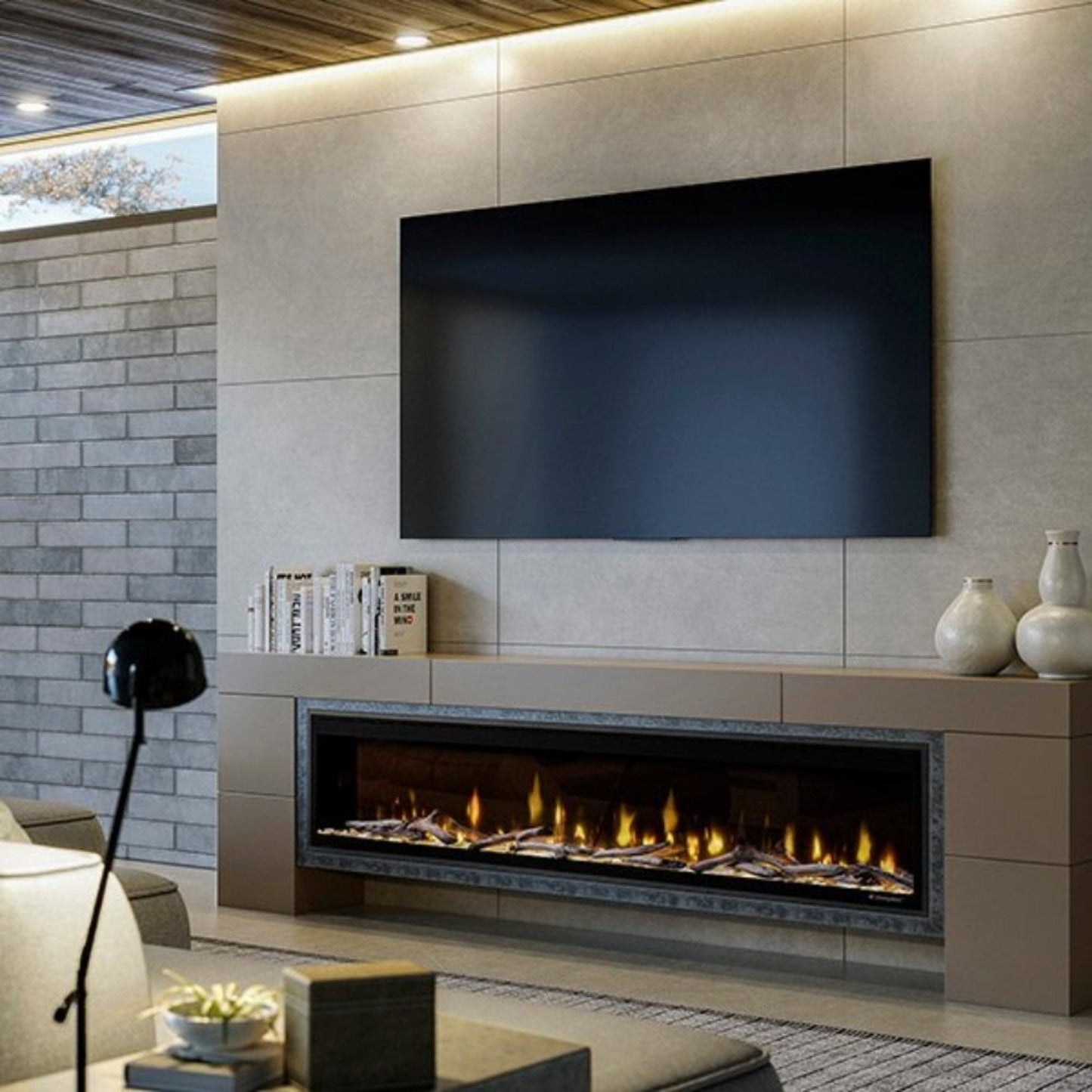 Dimplex Ignite Evolve 50" Premium Built-In Linear Electric Fireplace with Trim Kit [500002573]