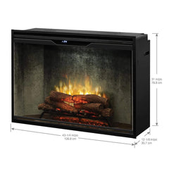 Dimplex Revillusion Built-In Electric Firebox With Weathered Concrete Liner & Plug Kit [RBF30/42WC-FG]