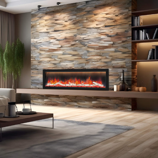 Dynasty Allegro 68" Smart Linear Electric Fireplace With Remote Control [DY-BFM68]