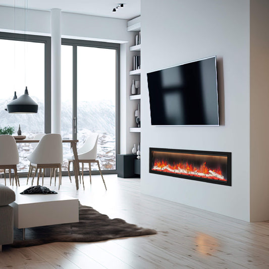 Dynasty Allegro 68" Smart Linear Electric Fireplace With Remote Control [DY-BFM68]