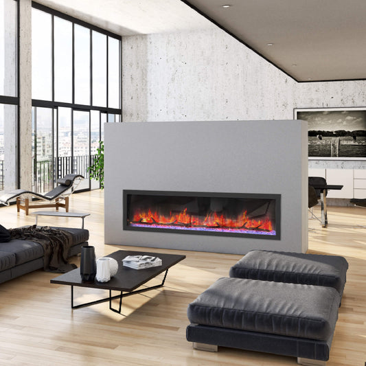 Dynasty Cascade 74" Smart Linear Electric Fireplace [DY-BTX74]