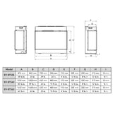 Dynasty Melody 40" Multi-Sided Smart Electric Fireplace With Remote Control [DY-BTS40]