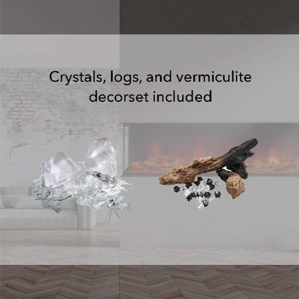 Dynasty Melody 40" Multi-Sided Smart Electric Fireplace With Remote Control [DY-BTS40]