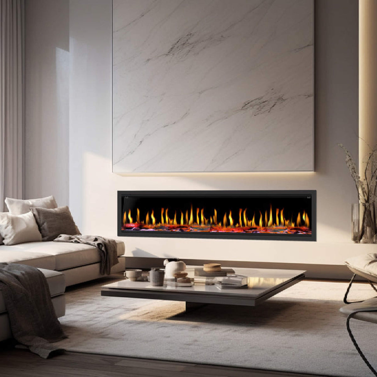 Dynasty Tempo 76" Virtual Linear Electric Fireplace [DY-FVX76]