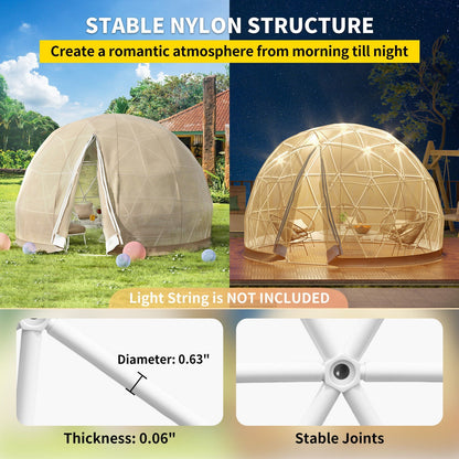 Extra Large 12FT Outdoor Igloo Garden Greenhouse Dome Tent – All‑Weather, UV‑Resistant, 10‑Person Capacity