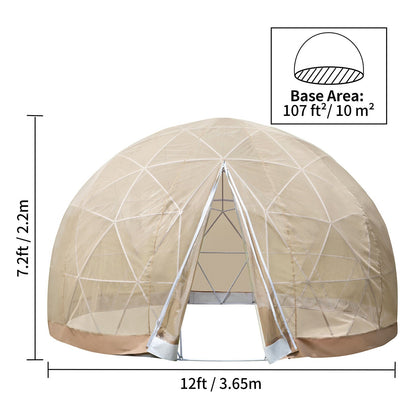 Extra Large 12FT Outdoor Igloo Garden Greenhouse Dome Tent – All‑Weather, UV‑Resistant, 10‑Person Capacity