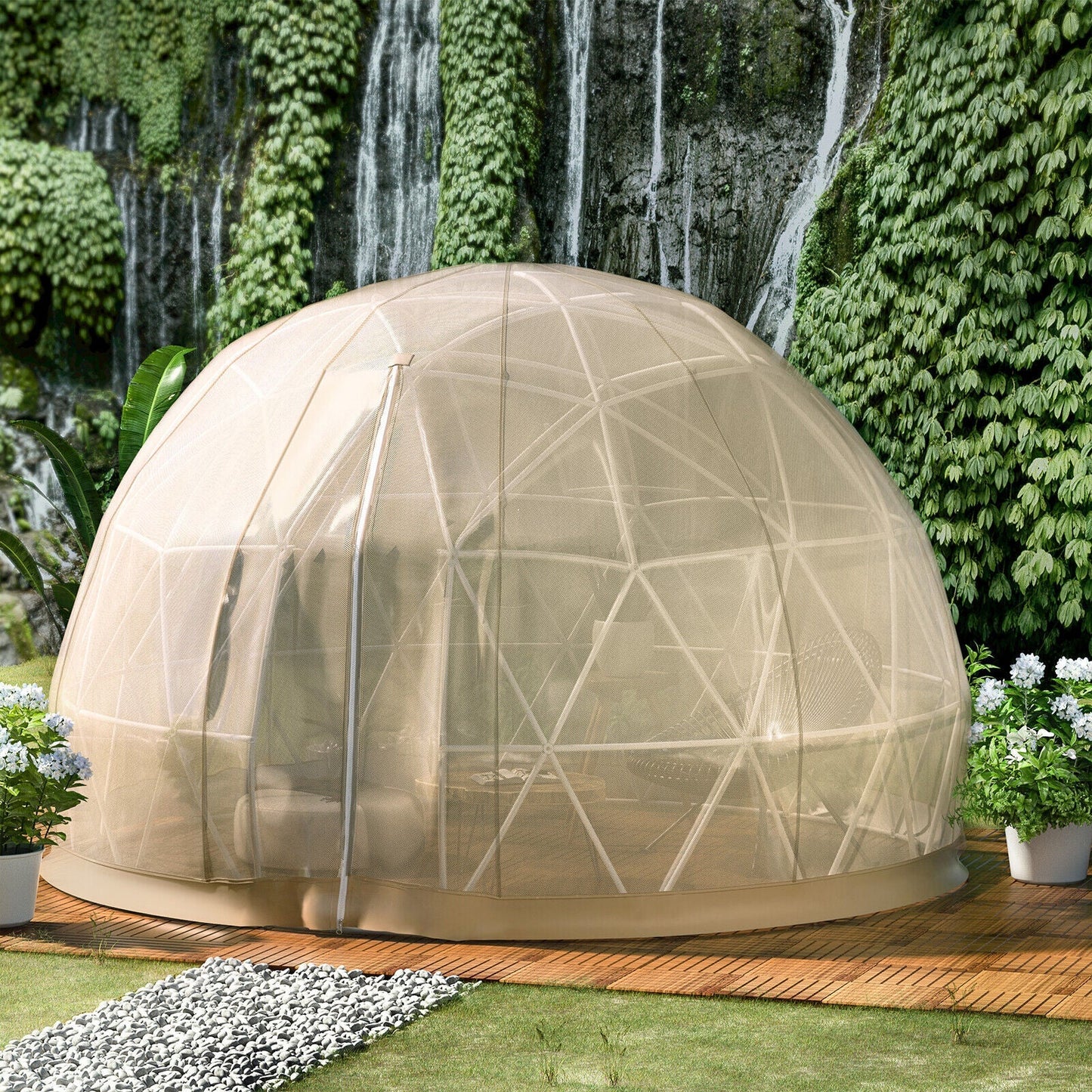 Extra Large 12FT Outdoor Igloo Garden Greenhouse Dome Tent – All‑Weather, UV‑Resistant, 10‑Person Capacity