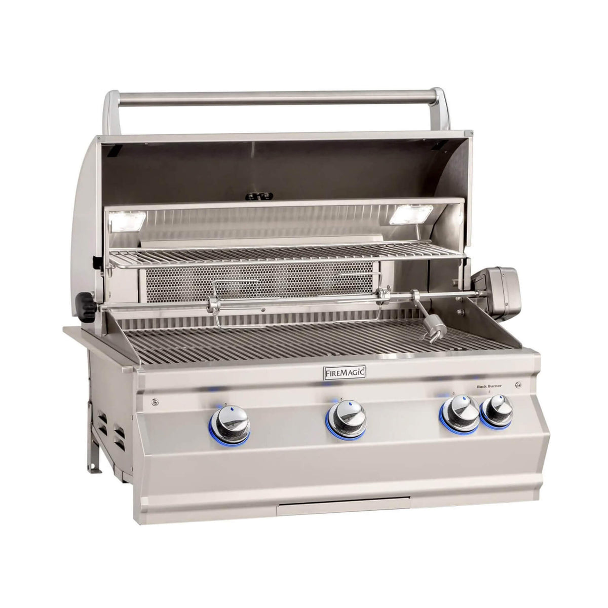 Fire Magic Aurora Multi-User Built-In Grill With Analog Thermometer & Rotisserie Kit, 30" [A540I-8EAN/P]