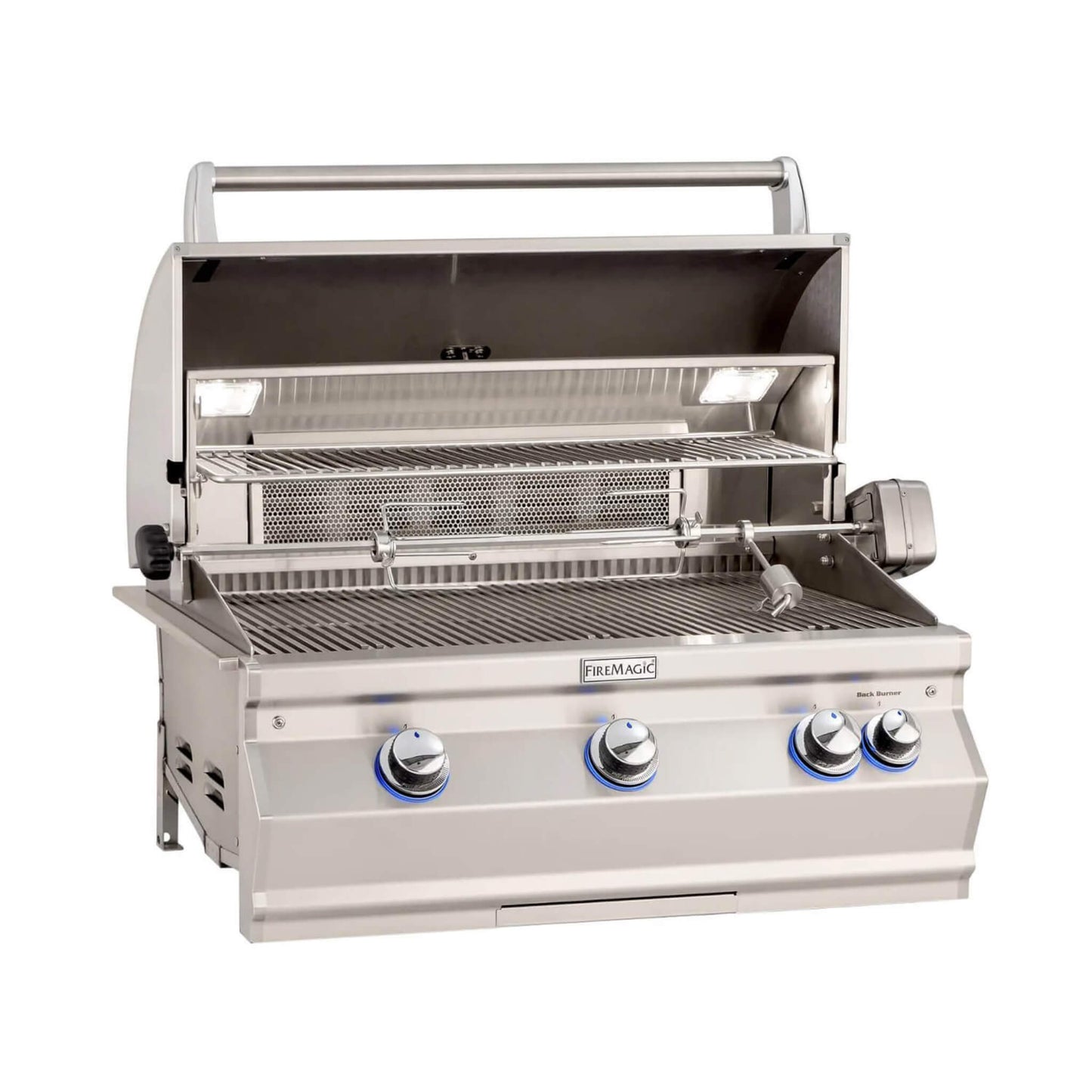Fire Magic Aurora Multi-User Built-In Grill With Analog Thermometer & Rotisserie Kit, 30" [A540I-8EAN/P