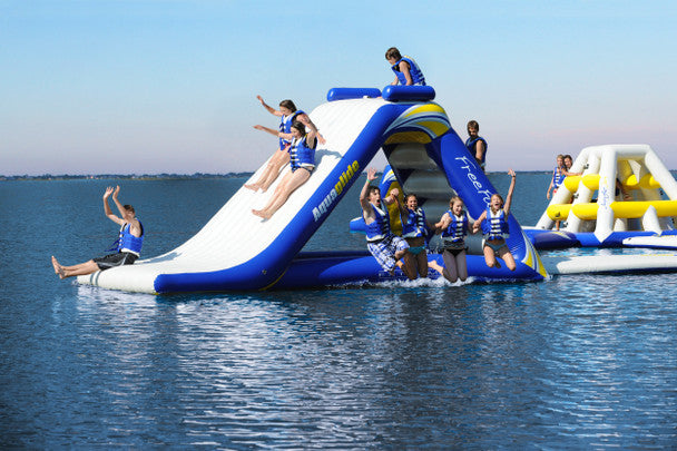 Aquaglide Freefall Extreme Aquapark Climbing Wall and Waterslide