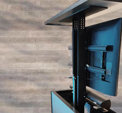 MirageVision Ultimate Outdoor Entertainment Center | All-In-One Weatherproof Outdoor TV & Mini-Fridge System