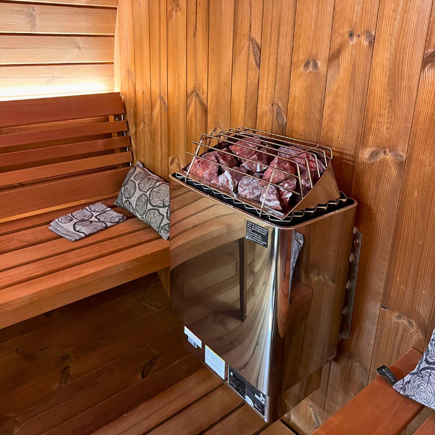 Harvia KIP60W 6KW UL Certified Electric Sauna Heater with Xenio CX170 Digital WiFi Control & Sauna Stones