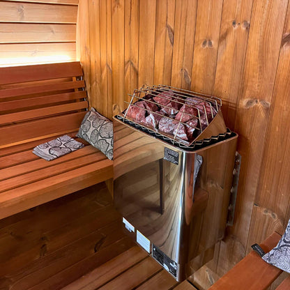 Harvia KIP60W 6KW UL Certified Electric Sauna Heater with Xenio CX170 Digital WiFi Control & Sauna Stones