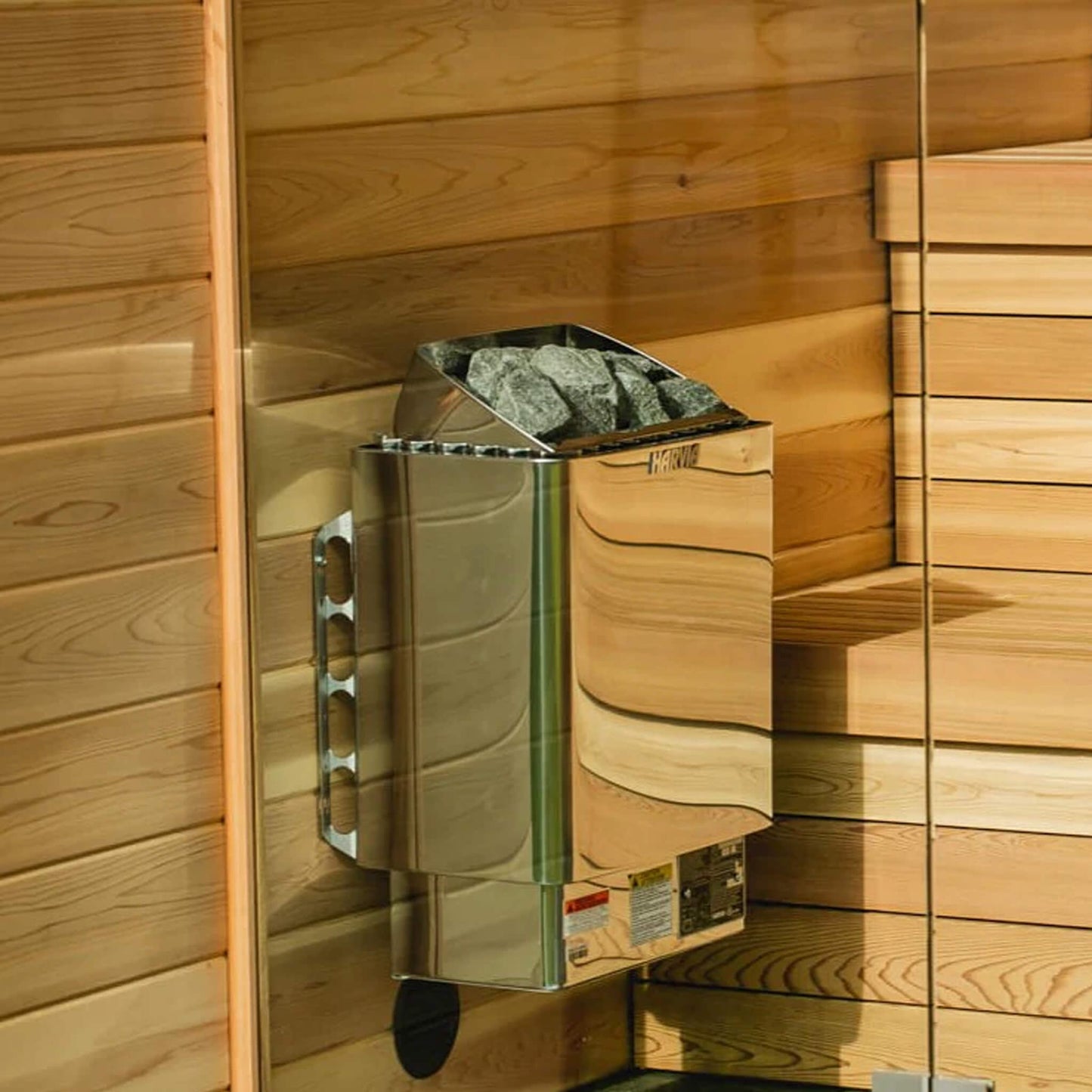 Harvia KIP60W 6KW UL Certified Electric Sauna Heater with Xenio CX170 Digital WiFi Control & Sauna Stones
