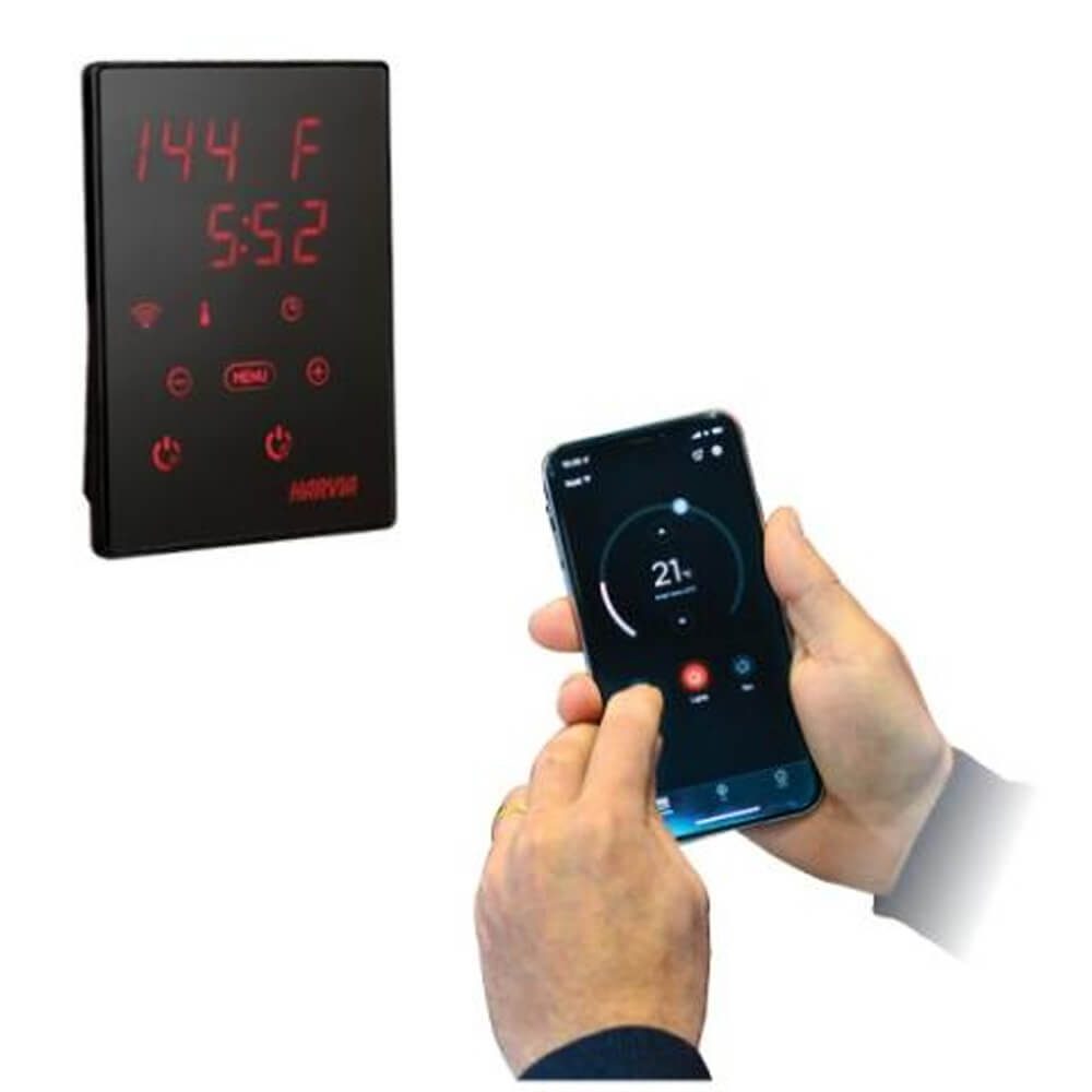 Harvia KIP60W 6KW UL Certified Electric Sauna Heater with Xenio CX170 Digital WiFi Control & Sauna Stones