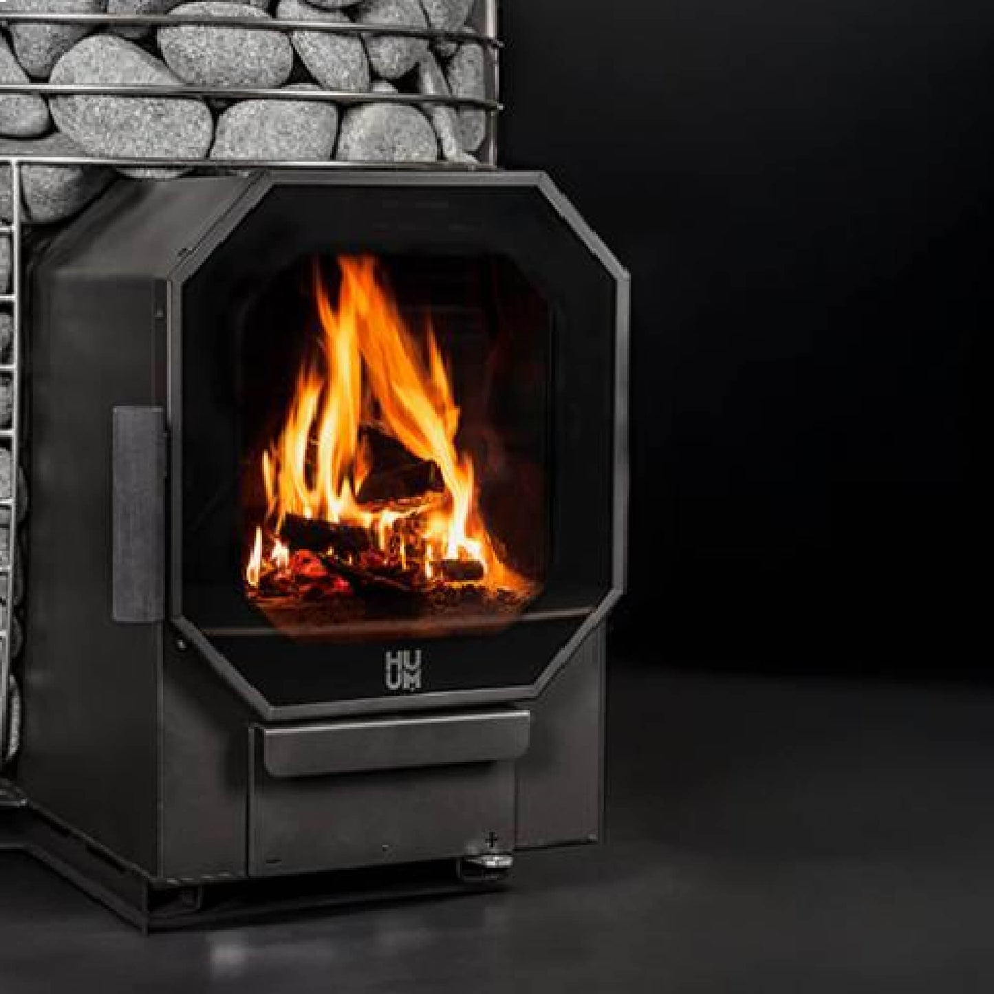 HUUM Hive Flow Mini 8.5KW Wood-Burning Sauna Stove With Ash Drawer & Sauna Stones [H1017012]