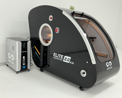 Airvida Elite 1.3–2.0 ATA Hard Shell Sitting Hyperbaric Chamber — Stainless Steel Wellness System