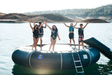 Island Hopper 17' Bounce N Splash Natural Green Water Bouncer