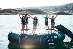 Island Hopper 17' Bounce N Splash Natural Green Water Bouncer