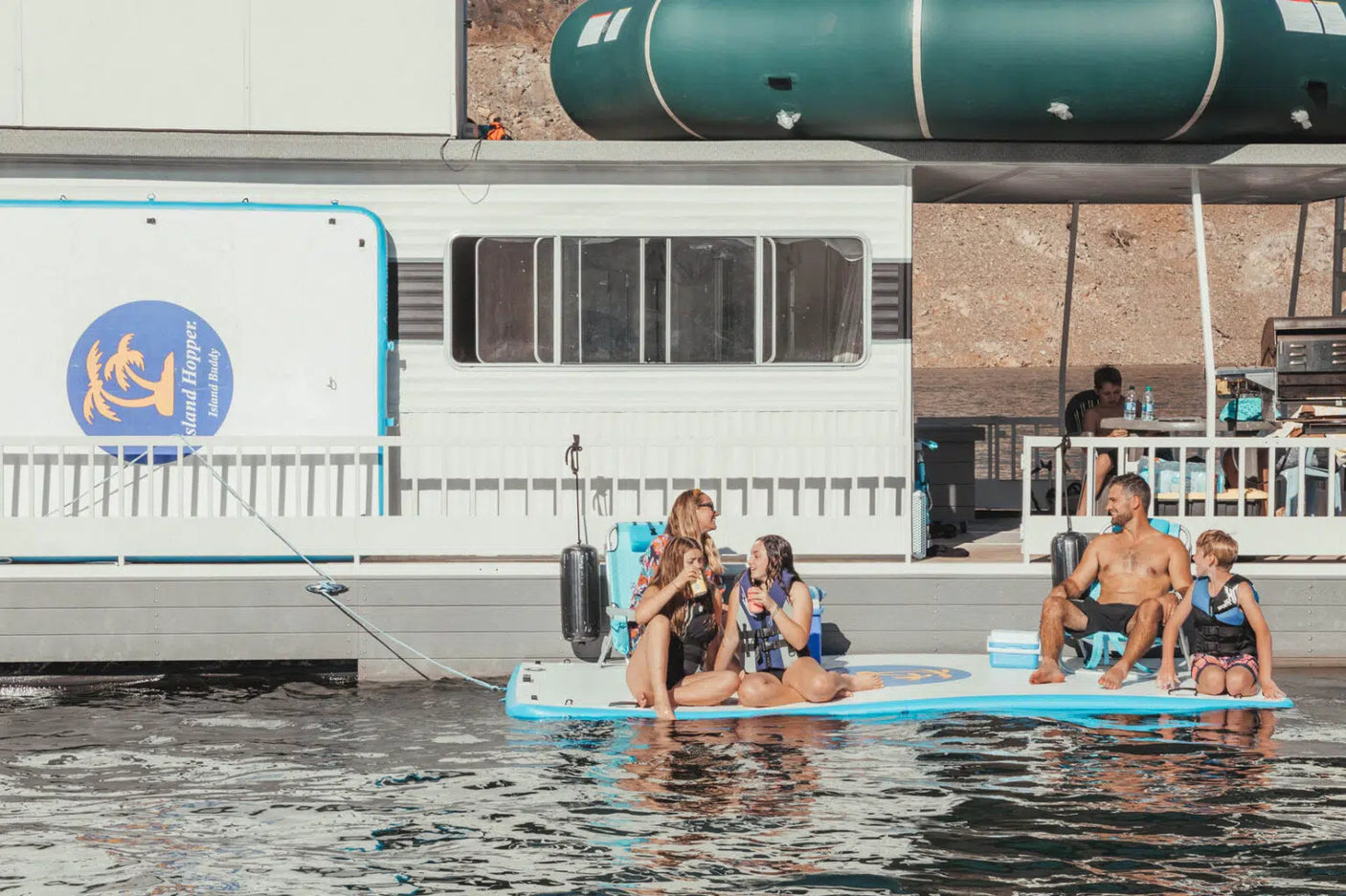Island Hopper Island Buddy 12' x 6' Inflatable Water Platform & Dock