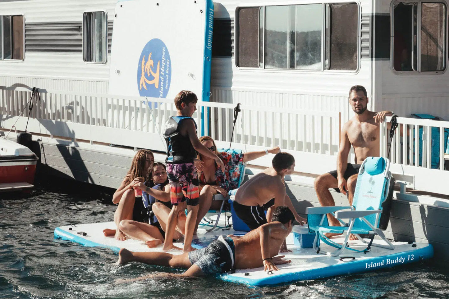 Island Hopper Island Buddy 12' x 6' Inflatable Water Platform & Dock