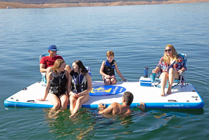 Island Hopper Island Buddy 12' x 6' Inflatable Water Platform & Dock