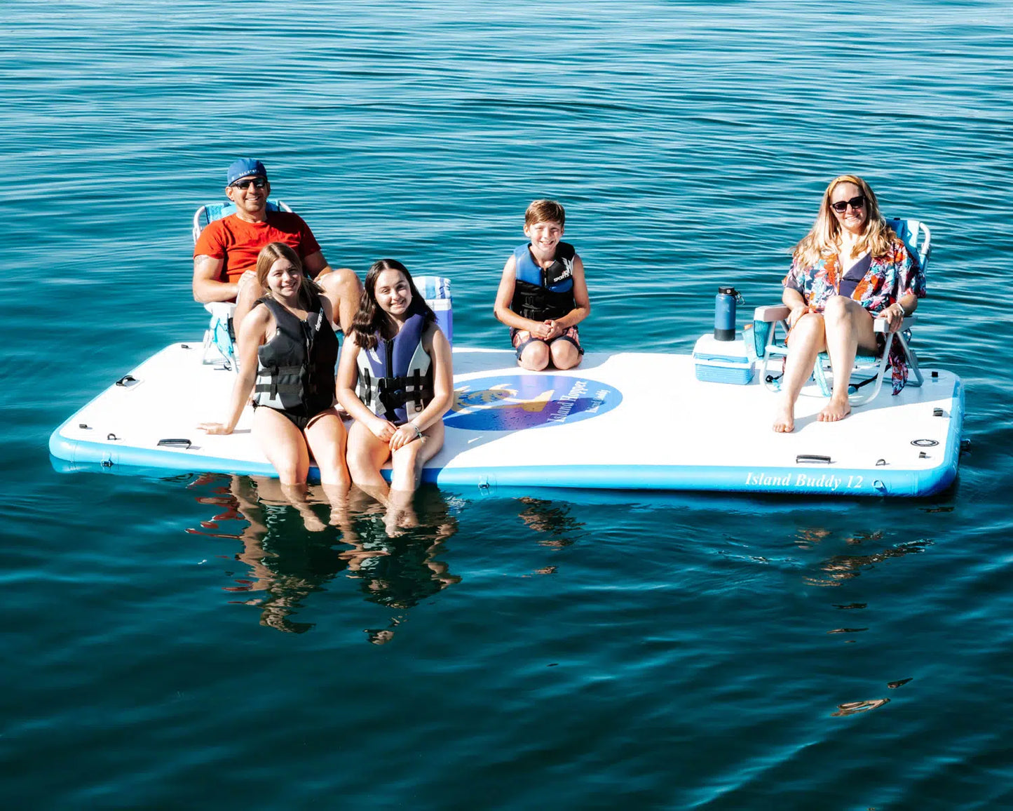 Island Hopper Island Buddy 12' x 6' Inflatable Water Platform & Dock