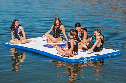 Island Hopper Island Buddy 12' x 6' Inflatable Water Platform & Dock