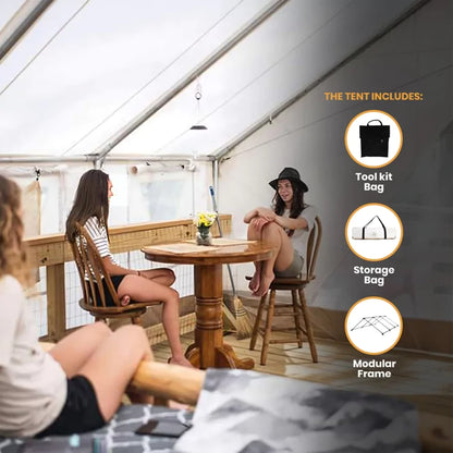 WhiteDuck Outdoors 16'x24' Alpha Wall Tent | 4-Season Canvas Tent
