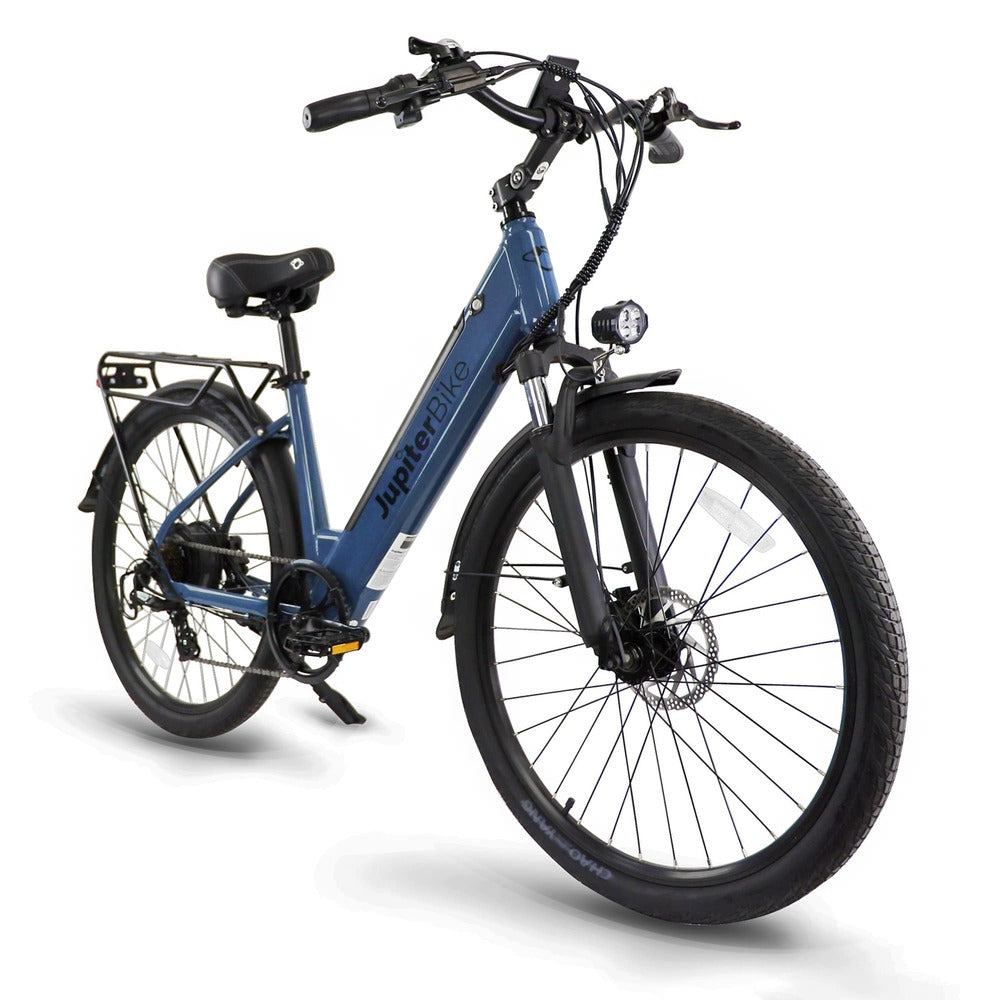 Comfortable step-thru electric bike for commuting