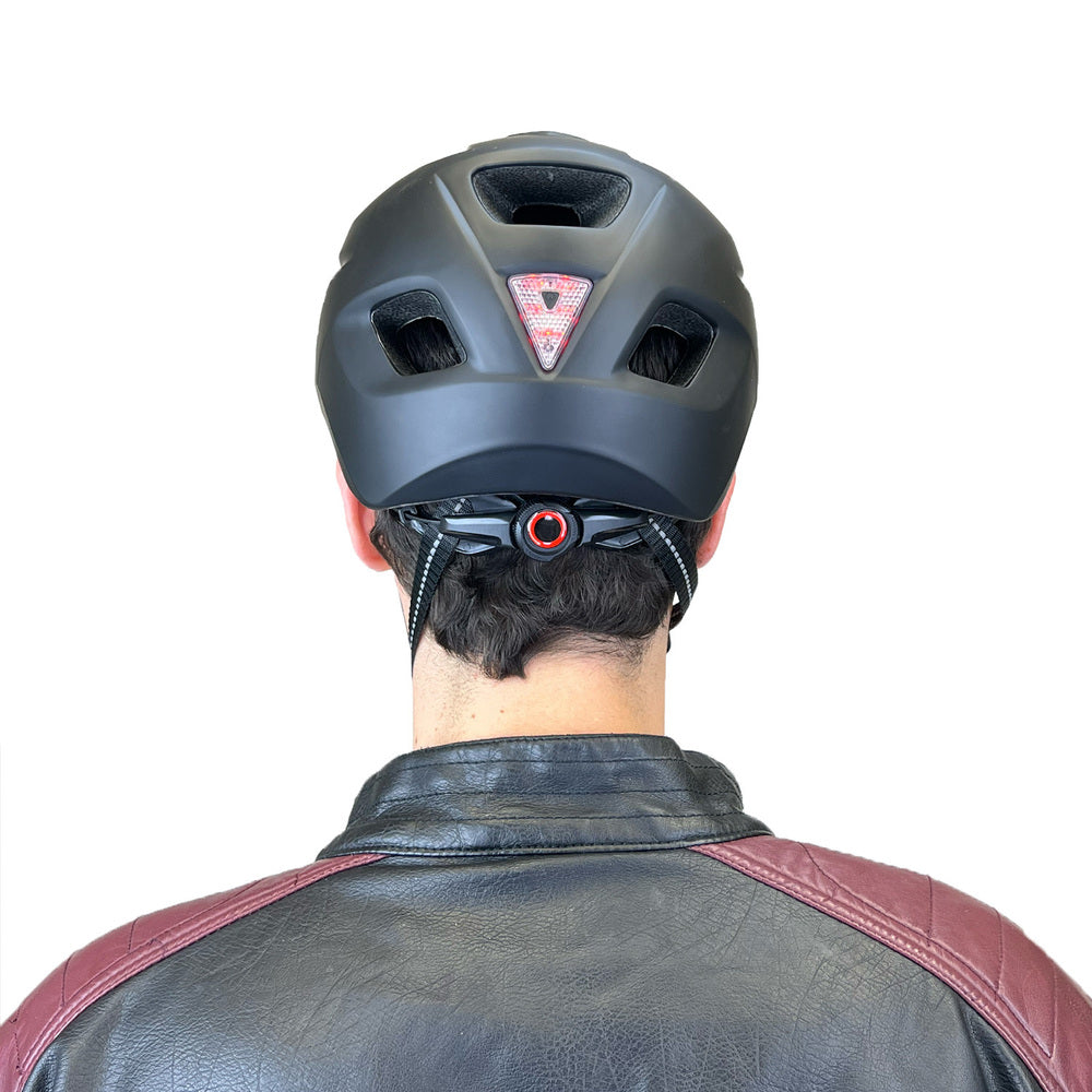 bike helmet with build-in led Jupiter Bike Helmet with Built in Rear Light (Black)