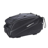 Black motorcycle luggage bag with 'JupiterBike' branding on a white background