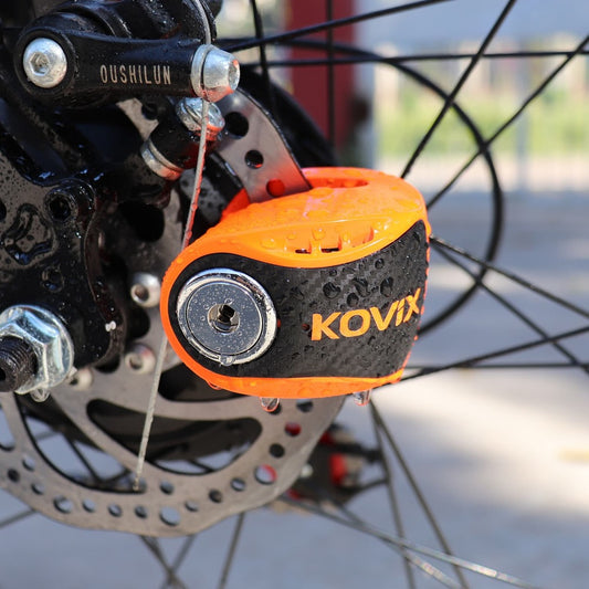 Kovix brake rotor bicycle lock with alarm