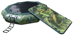 Island Hopper 15' Lakeside Water Bouncer Water Park with Platform/Slide
