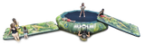 Island Hopper 15' Lakeside Water Bouncer Water Park with Platform/Slide
