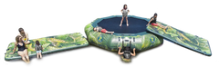 Island Hopper 15' Lakeside Water Bouncer with Tropical Graphics
