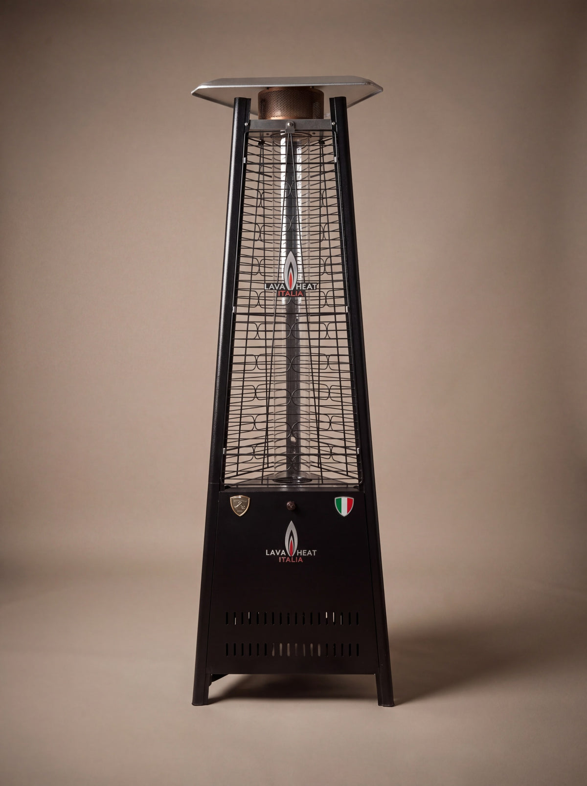 Lava Heat Italia Capri patio heater in Hammered Black