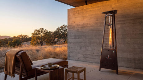 Lava Heat Italia Capri patio heater in an outdoor setting