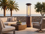 Lava Heat Italia Milano Cylindrical patio heater in an outdoor setting