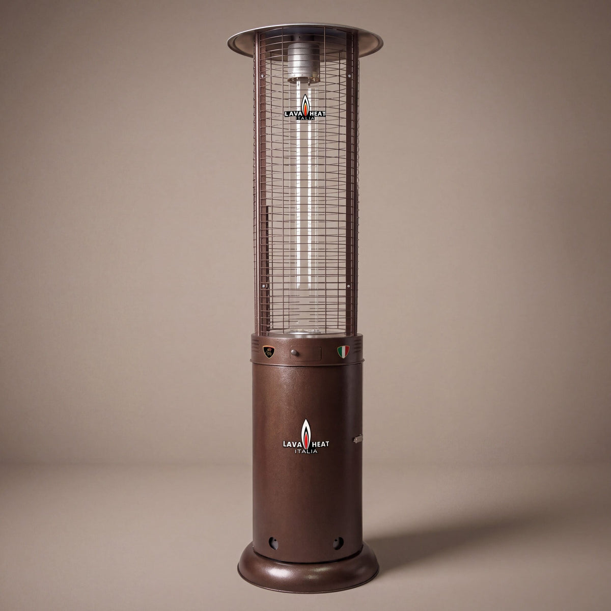 Lava Heat Italia Opus series patio heater in Heritage Bronze