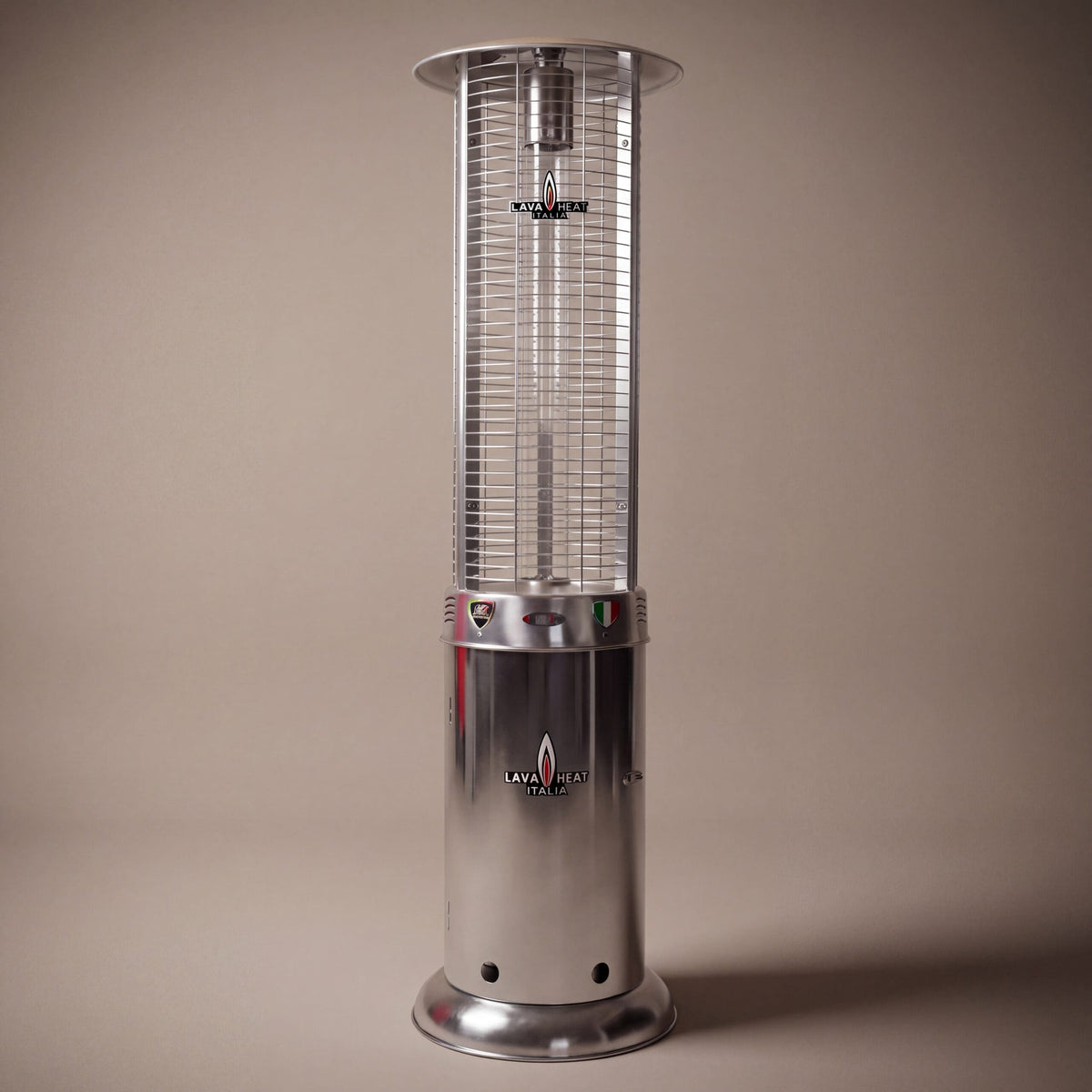 Lava Heat Italia Opus series patio heater in Stainless Steel