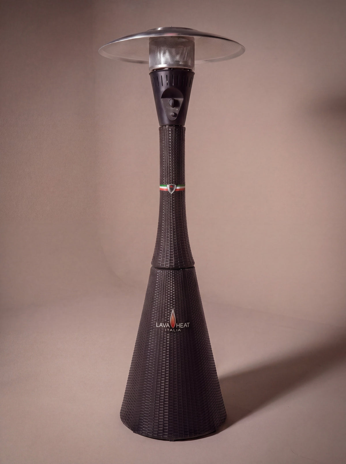 Lava Heat Italia Palermo Rattan patio heater in Charcoal Rattan