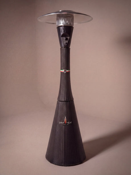 Lava Heat Italia Palermo Rattan patio heater in Charcoal Rattan