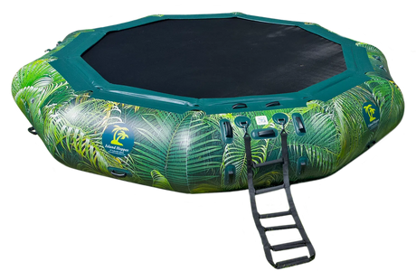 Island Hopper 15' Lakeside Water Bouncer Water Park with Platform/Slide