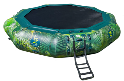 Island Hopper 15' Lakeside Water Bouncer with Tropical Graphics