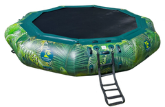 Island Hopper 15' Lakeside Water Bouncer with Tropical Graphics