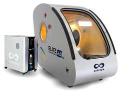 Airvida Elite 1.3–2.0 ATA Hard Shell Sitting Hyperbaric Chamber — Stainless Steel Wellness System
