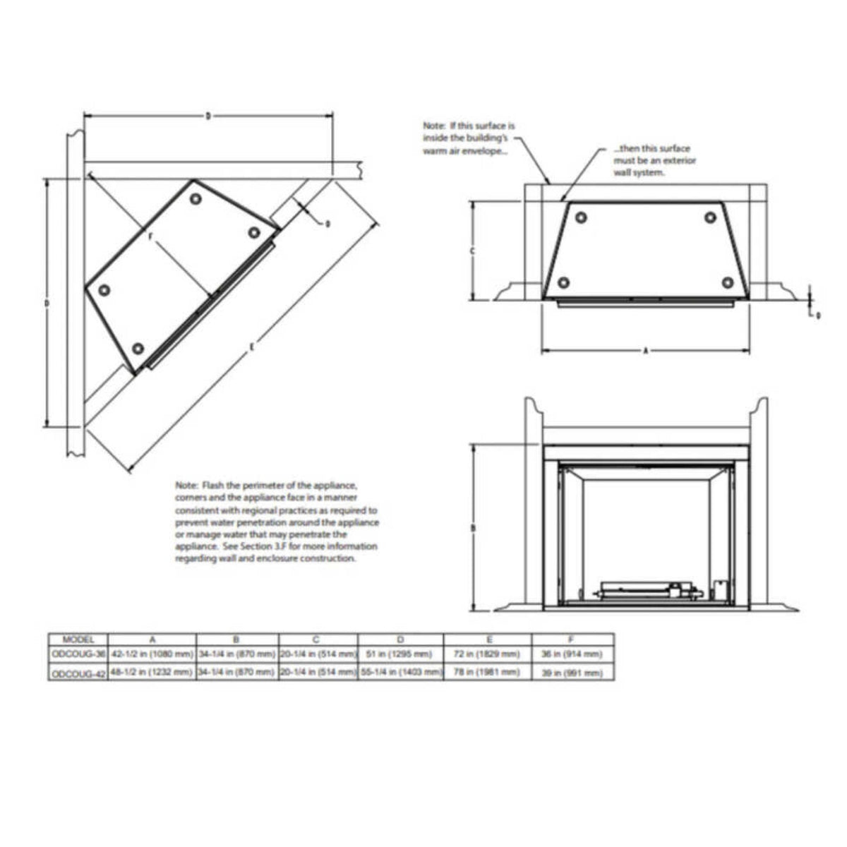 Majestic Courtyard 55K BTU 36" Traditional Outdoor Gas Fireplace [ODCOUG-36NR]