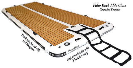 Island Hopper Elite Class Patio Dock 15' x 6' Floating Platform