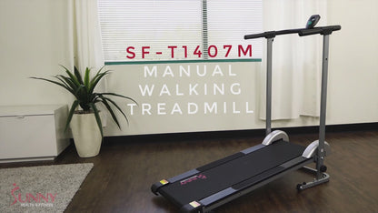 Sunny Health & Fitness Manual Walking Treadmill